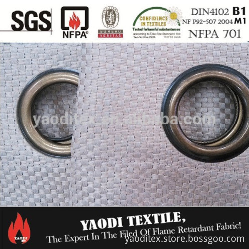 100 polyester fire retardant curtain fabric complied with standard M1